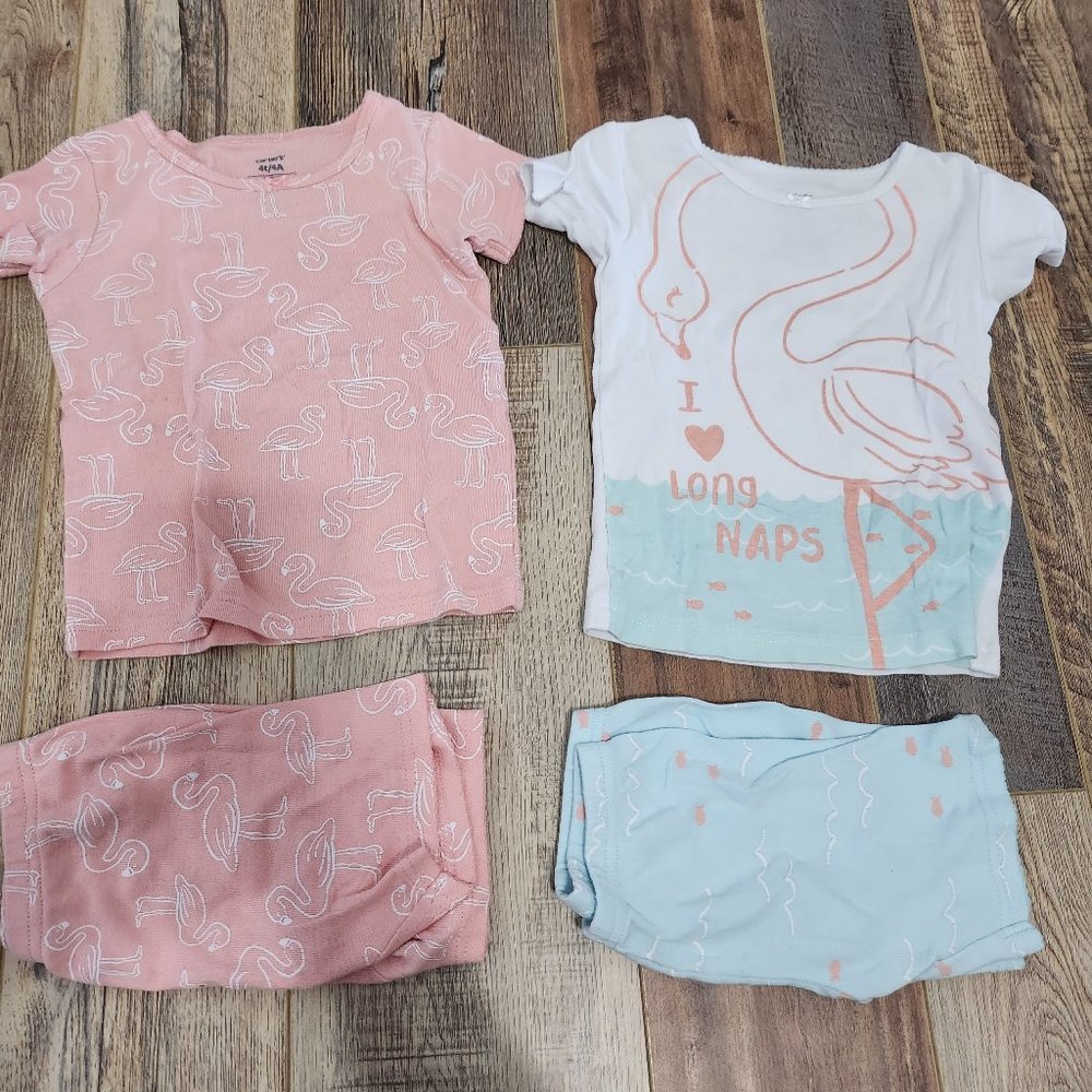 Carter's girls Pajama set Flamingos  ❤️ 5/$20